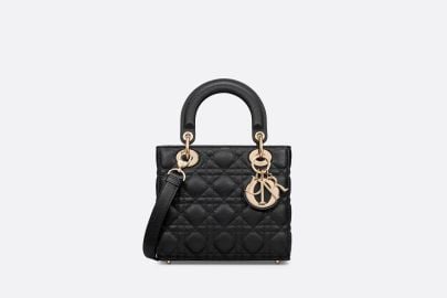 Small Lady Dior Bag Black Grained Cannage Calfskin DIOR at Dior